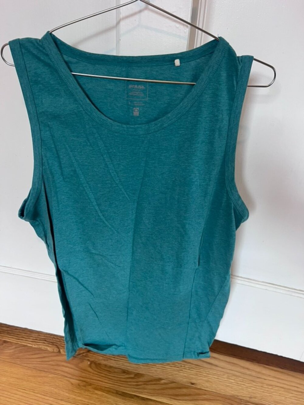 prAna Teal Heathered Sleeveless Tank Top Size L